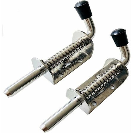 fjærer lås, 304 rustfritt stål fjærlås, skyvedørlås, for garasje, porter, hagedører, garderober