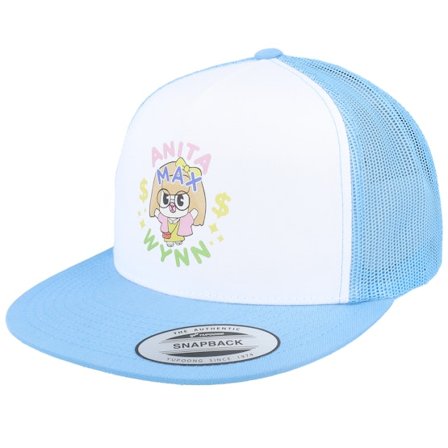 Iconic - Anita Max Wynn White Front/C. Blue Trucker Trucker Blue Cap - @ Hatstore