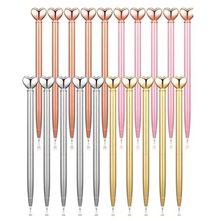 20 st Alla hjärtans dag-pennor hjärtformade metallpennor Alla hjärtans dag-presenter hjärtformade dekorativa kulspetspennor för[ca]_tfrf