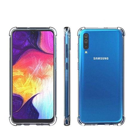 Samsung Galaxy A50 – iskuja vaimentava (paksu kulma) silikonikuori Transparent Transparent/Genomskinlig