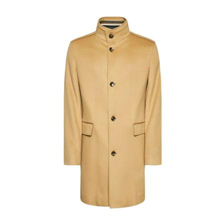 Hugo Boss, Single-Breasted Coats Beige, Heren, Maat:S
