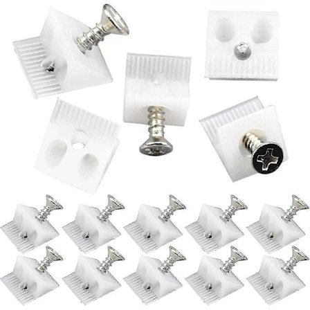 100 stk. L-formede forstærkningsclips til skuffer, til reparation af nedsunkne møbler, små skuffereparationskiler, beslag med skruer