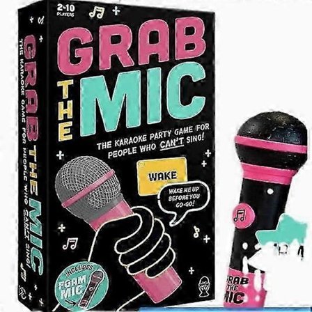 Grab The Mic Karaoke Spel - Spännande Grab The Mic, 2-10 Spelare, 250 Textkort