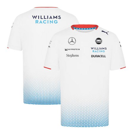 F1 Racing Team Williams Racing T-shirt Herre Kortærmet Fodboldtrøje Jersey Hvid White 2XL