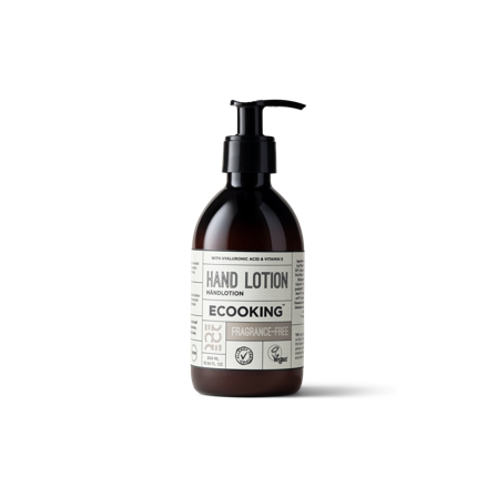 Ecooking Parfumefri Håndlotion 300 ml med Hyaluronsyre, Niacinamid og E-vitamin for effektiv håndpleje