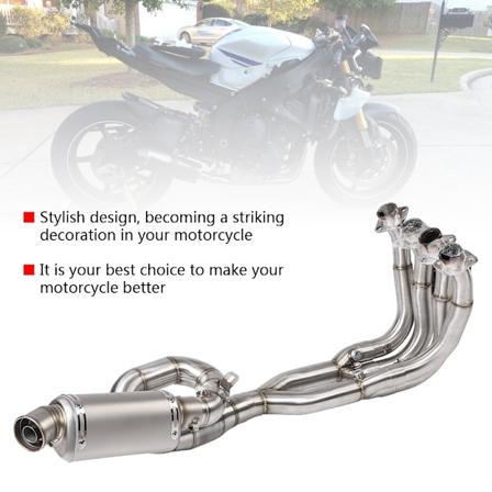 Motorcykel Fuld Udstødningssystem Vent Forrør Forbindelse til Yamaha YZF-R6 2006-2018