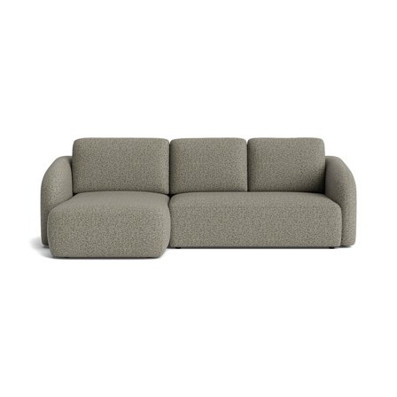 Savona Chaiselongue-Schlafsofa, links | Stauraum, Puente Grün, modernes Design, strukturierter Stoff, Bettfunktion, Nozag-Federung, 94cm