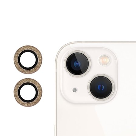 Glitter iPhone 13 Mini skal - Guld