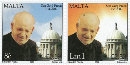 Malta - San Gorg Preca - Postfrisk sæt 2v