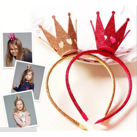 compatibleever Fairy Girls Glitrende Krone Hodebånd Prinsesse Jenter Krone Hode
