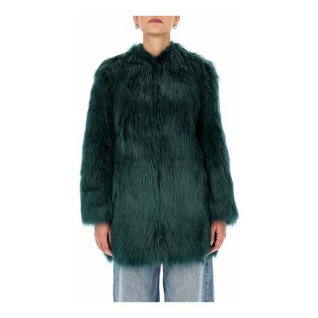 Patrizia Pepe Faux Fur & Shearling Jakke Grøn, Dame