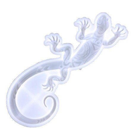 Vægdekoration i harpiksforme Gecko Silikoneforme Stereo Epoxy (Klar)