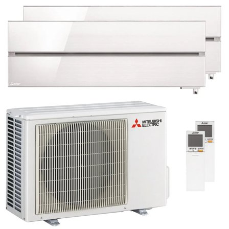 Condizionatore Mitsubishi Electric Kirigamine Style MSZ-LN dual split 9000+12000 BTU inverter A++ wifi esterna 4,2 kW bianco