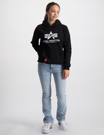 Alpha Industries Basic Hoodie BL K Svart Hettegensere/Hoodies Jente - Kids Brand Store