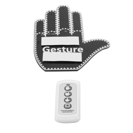 Middelfinger gestuslys med fjernbetjening, middelfinger billys, tilbehør til lastbiler, sjove biltilbehør til mænd, ideel gave til bilting, bilgadget