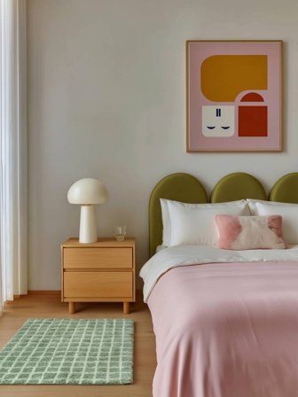 Linn Bath Mat 60X90 Green/Mint Green Cotton Washable