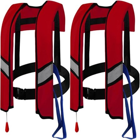 2 STK 150N AUTOMATISKE REDNINGSVESTE, NABITS Byer Voksne med REFLEKTERENDE BÅND