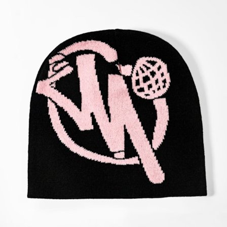 Hip Hop Cap Strikkede Huer SORT&ROSA