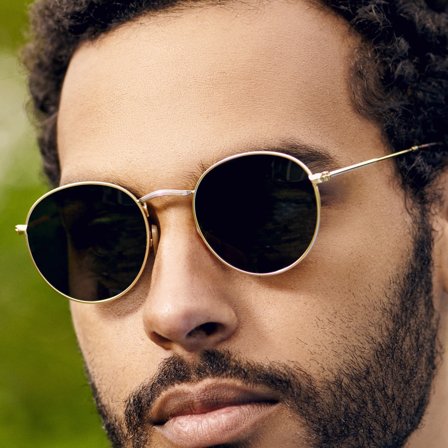 Gafas de sol polarizadas negras Dandy para hombres - Gafas de sol retro