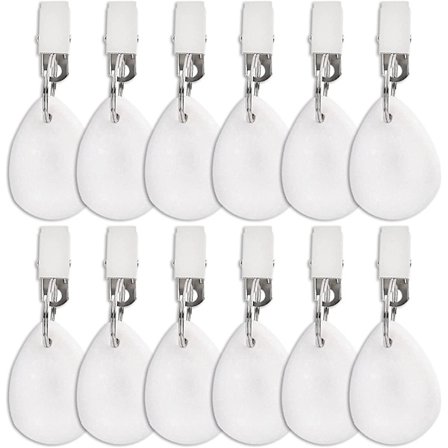 12 stk. borddug vægte, marmor sten borddug vægte indendørs udendørs, dråbeform tunge borddug holder hænger med metal clips til Pati