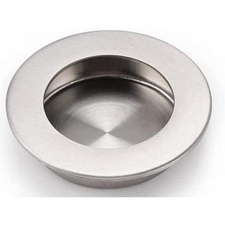 2 st 65 mm runda infällda skjutdörrhandtag