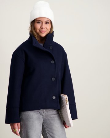 RYVLS High Collar Coat Blå Jakker Jente - Kids Brand Store