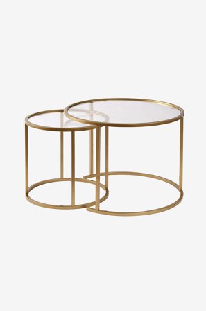 Homitis - Soffbord Set Aurum Double Small - Guld - Soffbord - Från Homeroom