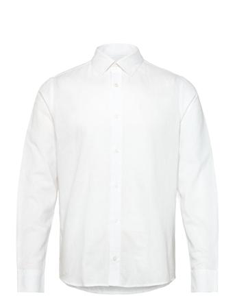 Jamie Cotton Linen Shirt Ls White Clean Cut Copenhagen