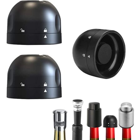 Vinkorker, Vakuum Vinkorker i Silikon, Vinkorker, Vakuum Vinflaskebeskyttere, Vinkorker til Vinsamling (Champagnestopper)