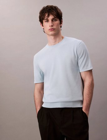 Calvin Klein Ss Supima Cotton Crew 14Gg - White - M