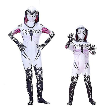 Venom Gwen Spiderman Jumpsuit Aikuisille Lapsille Halloween Cosplay Puku