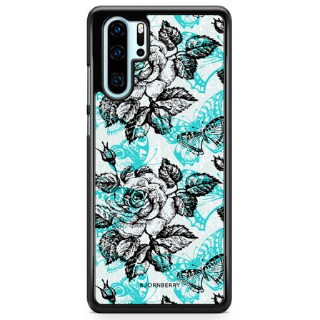 Bjornberry Hårdskal Huawei P30 Pro - Fjärilar & Rosor