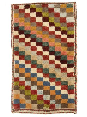 Gabbeh Teppich Handgeknüpft 63X104 Braun/Dunkelrot