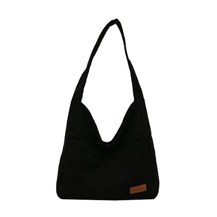 Canvas Skuldertaske Crossbody Taske SORT