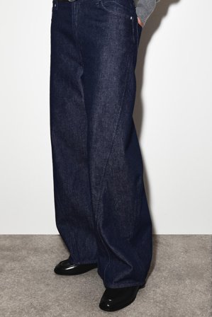 COS Women's Twist Barrel-Leg Jeans Bag in Blue