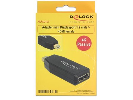 Delock 4K Passive - video adapter - DisplayPort / HDMI