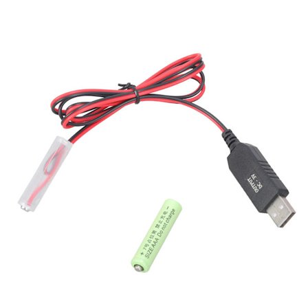 USB 5V - 3V (2x1,5V) 3A Dummy-pariston korvaava kaapeli kauko-ohjattavalle radiolle LED-valolle