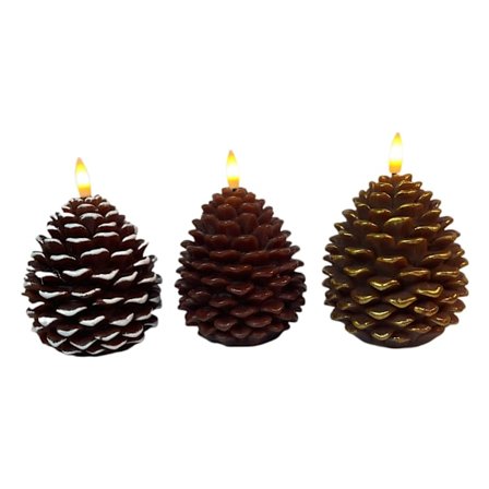 Juletre kongle LED elektronisk lys falsk lys dekorasjon skrivebord ornamenter simulering lys