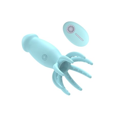 Dubbelsidig vibrator med 10 vibrationslägen för kvinnor (Blå)