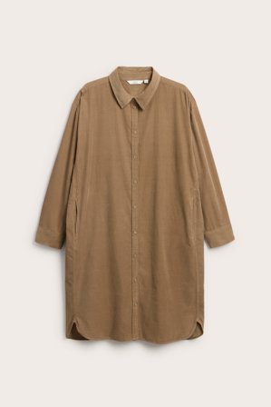 Kappahl | Skjortekjole i manchester Brun L | Brun
