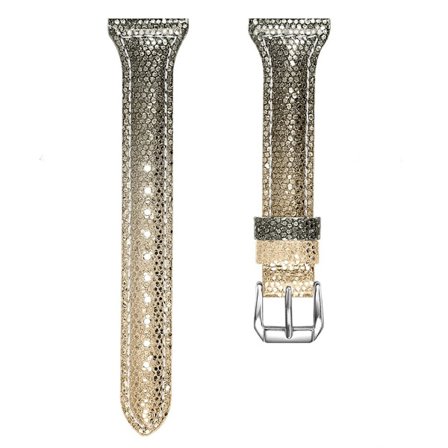 Garmin Vivomove Luxe gradient farve koskind læder urrem - Rødguld / Sort