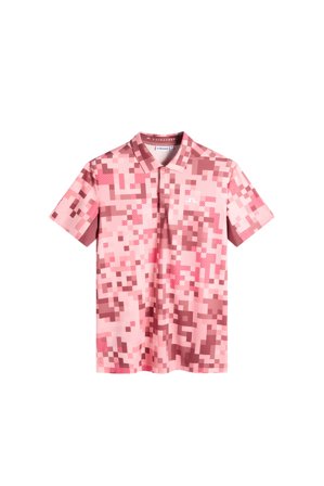 J.Lindeberg - Dario Tour Print Polo - Golf - Pink - Men - XL