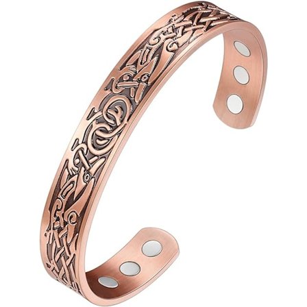 Ren koppar magnetiskt armband (antik koppar färg), lämplig f