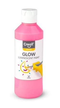 CREALL Självlysande färg 250ml Röd/Rosa - Lyreco - Skola och förskola - Målarfärg och tillbehör - Specialfärg