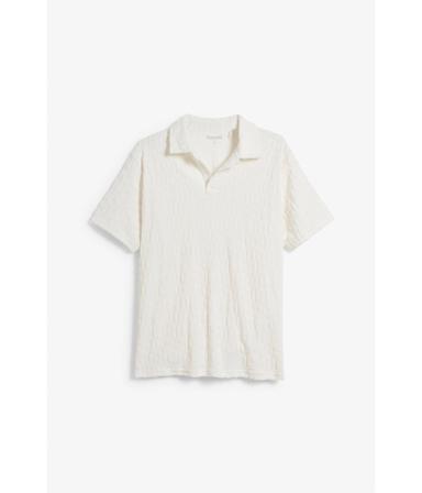Tenniströja i frottémönster | Offwhite | Herr | Kappahl