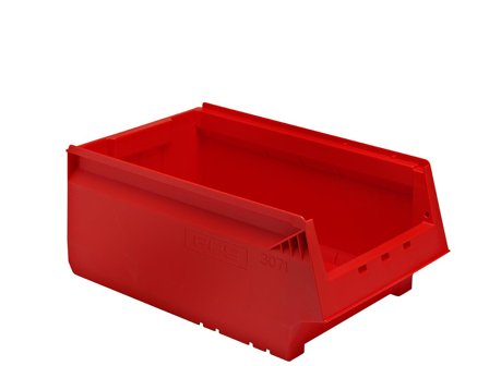 PPS 30710002152 Oppbevaringsboks rett, 500 x 310 x 200 mm Rød, Garasjeinnredning & oppbevaring