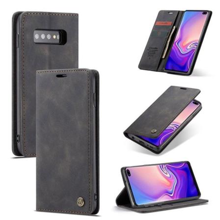 CASEME Samsung Galaxy S10 Plus plånboksfodral med magnetstängning - svart Svart