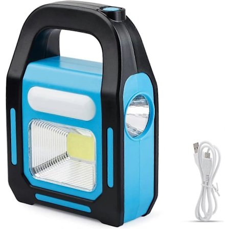 【PP】1-pakning 3-i-1 Solar USB Oppladbar Sterkeste COB LED Campinglykt, Lading for Enhet, Vanntett Nødlommelykt LED-lampe