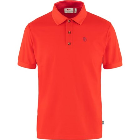Fjällräven Men's Crowley Pique Shirt Top in True Red | Size: Medium, Polyester/Pique Fabric