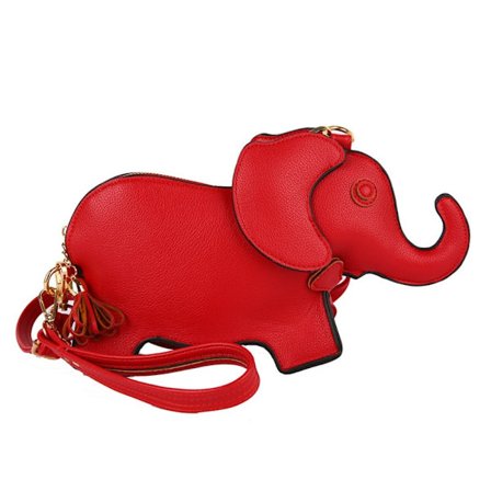 Sjove elefant skuldertasker til kvinder tegneserie mini crossbody taske